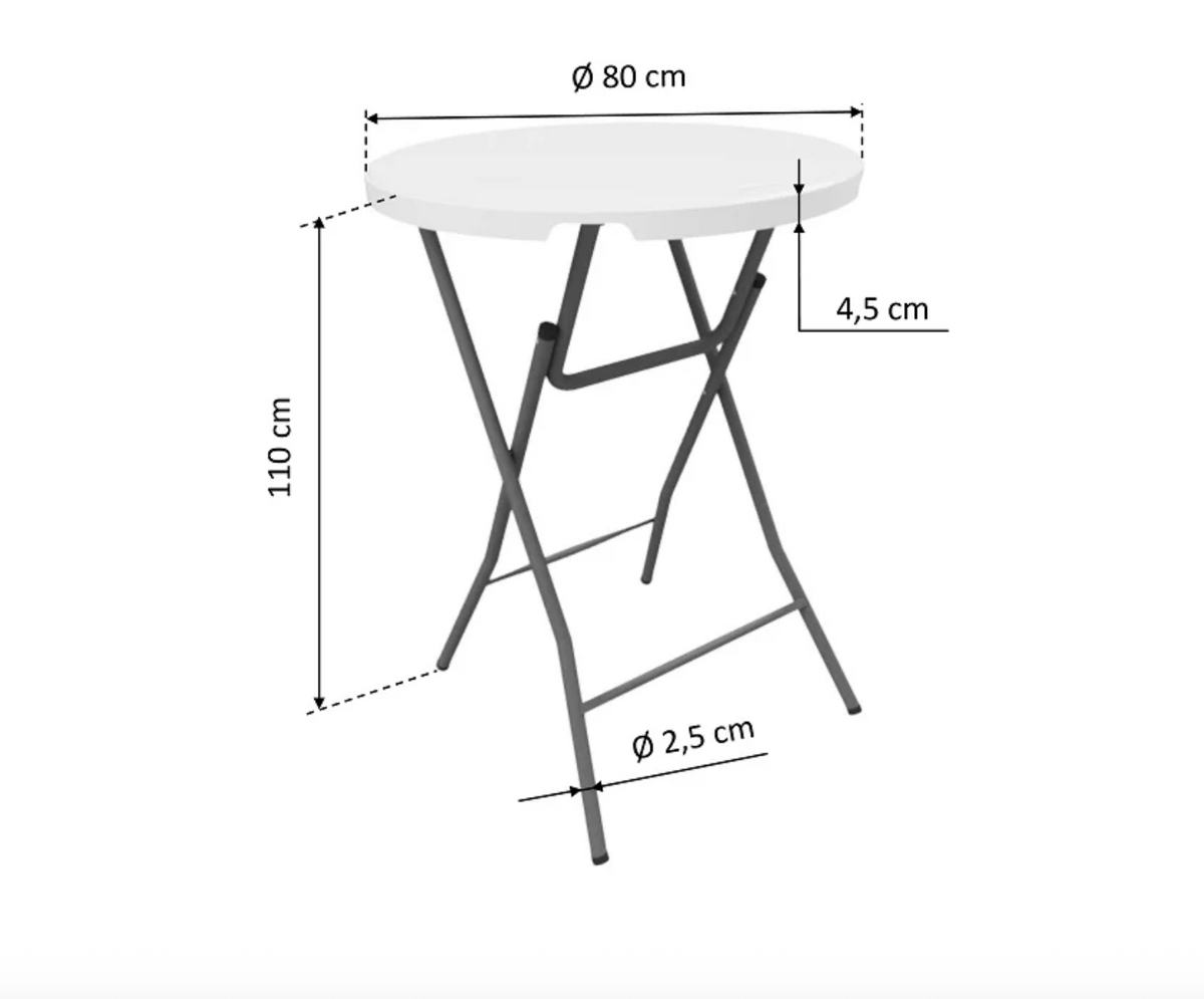Koktejlový bistro stolek Ø80cm