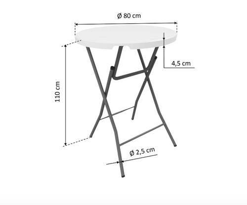 Koktejlový bistro stolek Ø80cm